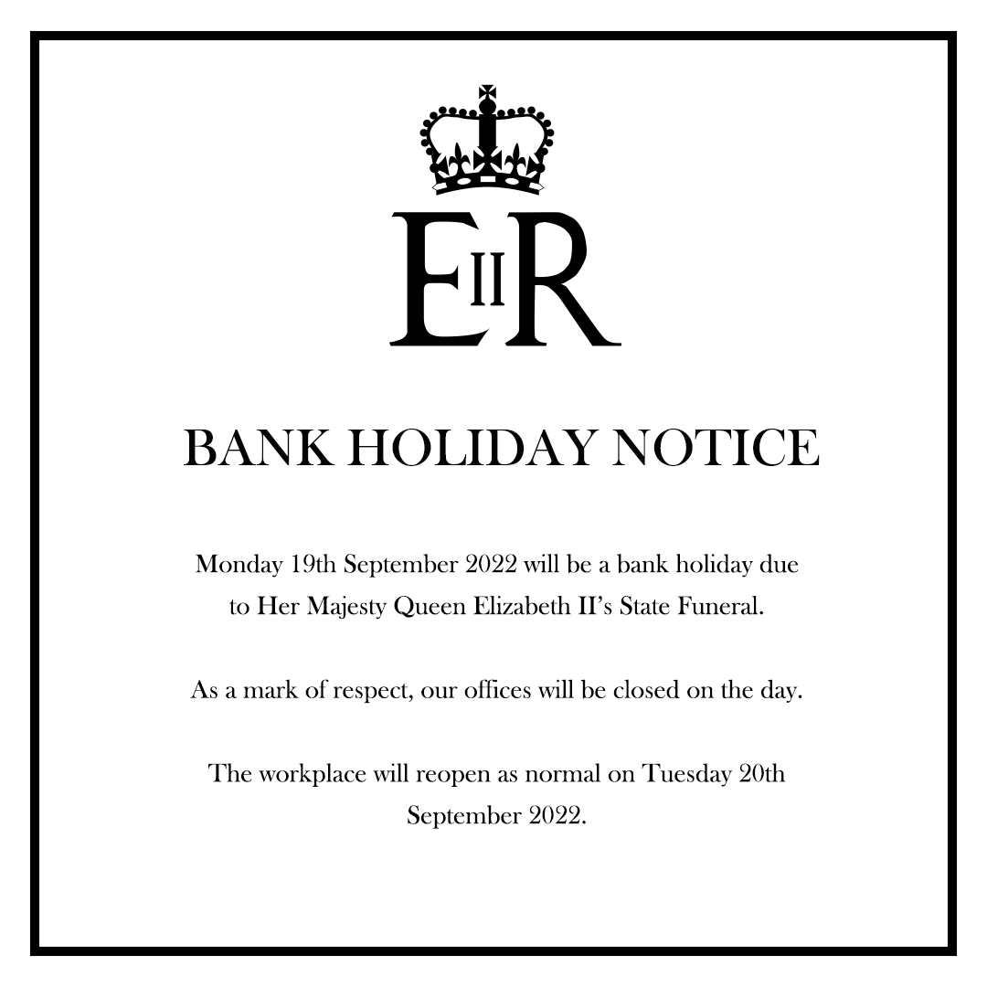 National Bank Holiday office closure notice - 19 September 2022 - Beavis  Morgan Accountants, Tax and Business Advisors